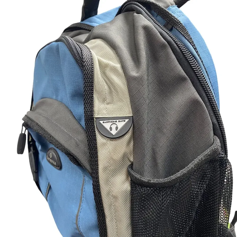 Samsonite Blue Grey Black Laptop Travel School Backpack